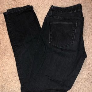 Banana Republic black, straight leg jeans.